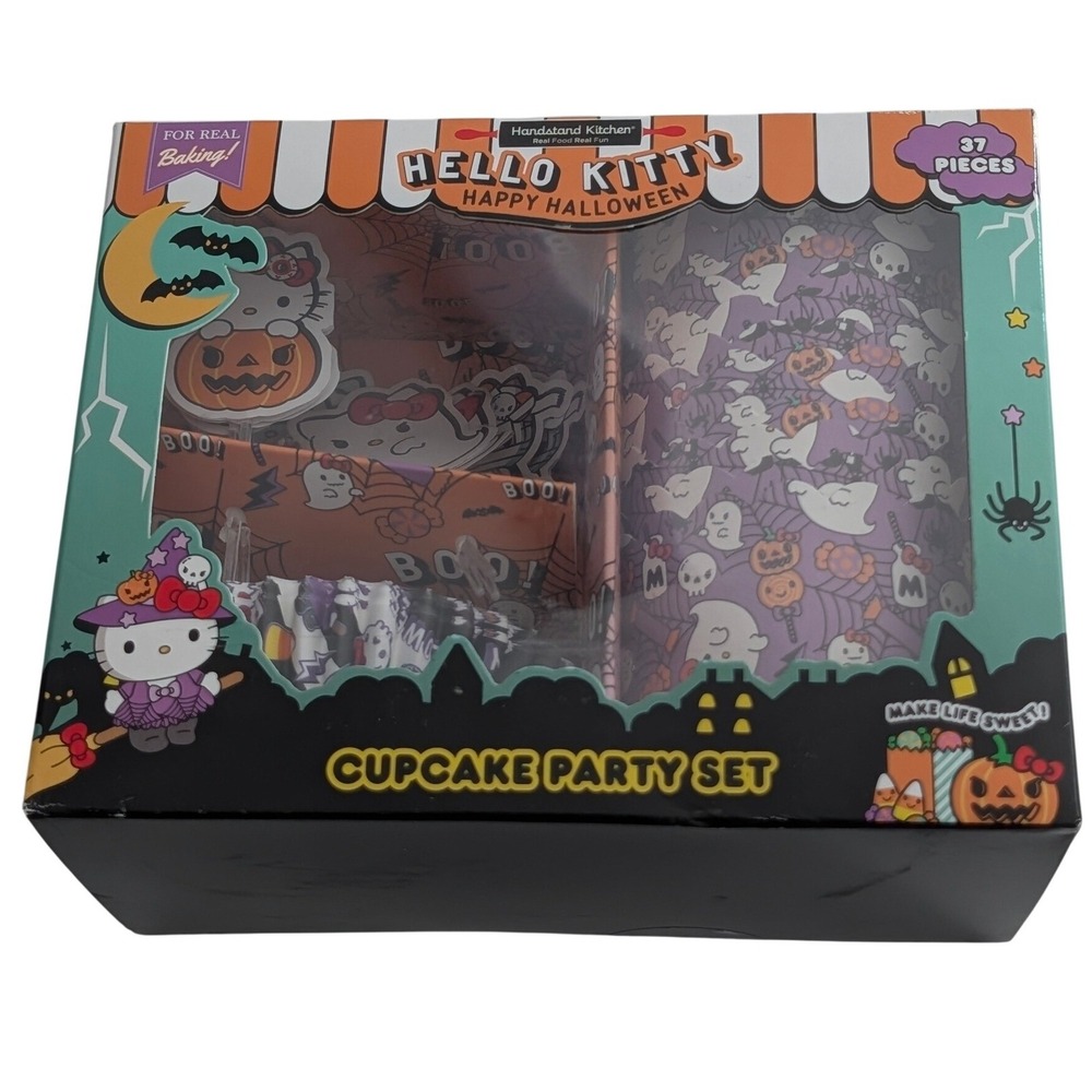 Handstand Kitchen Hello Kitty Happy Halloween 37pc Cupcake Party Set Baking Kit